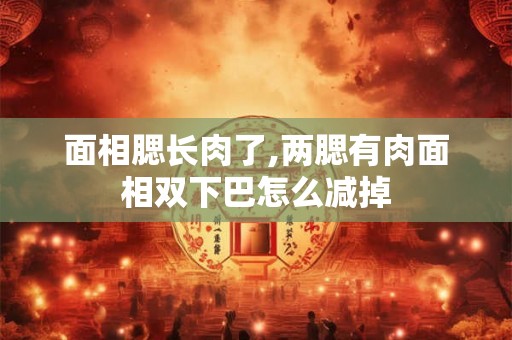 面相腮长肉了,两腮有肉面相双下巴怎么减掉