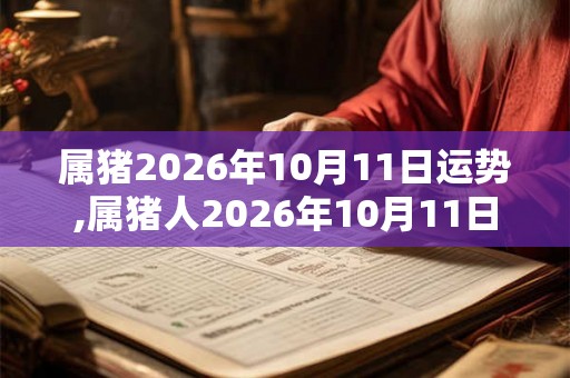 属猪2026年10月11日运势,属猪人2026年10月11日财运,生肖猪2026年10月11日运势 属猪2026年10月11日运势,属猪人2026年10月11日财运,生肖猪2026年10月11日运势