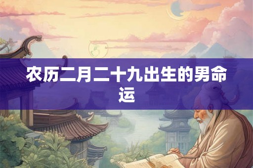 农历二月二十九出生的男命运