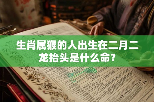 生肖属猴的人出生在二月二龙抬头是什么命？