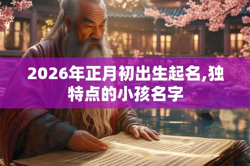 2026年正月初出生起名,独特点的小孩名字