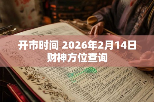 开市时间 2026年2月14日财神方位查询 开市时间 2026年2月14日财神方位查询