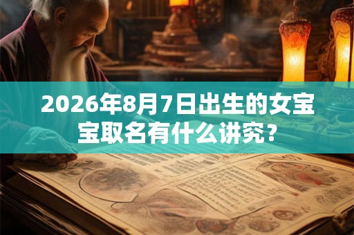 2026年8月7日出生的女宝宝取名有什么讲究？