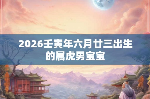 2026壬寅年六月廿三出生的属虎男宝宝