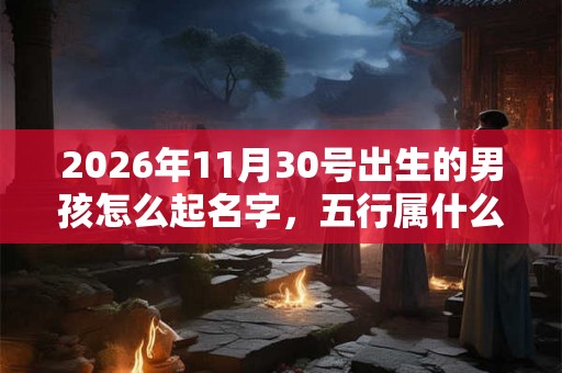 2026年11月30号出生的男孩怎么起名字，五行属什么