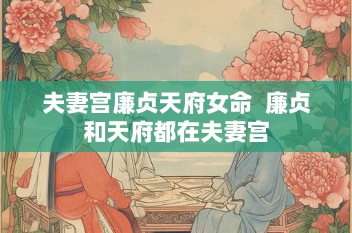 夫妻宫廉贞天府女命  廉贞和天府都在夫妻宫