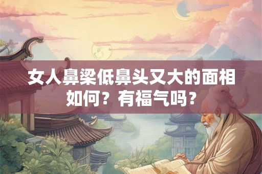 女人鼻梁低鼻头又大的面相如何？有福气吗？