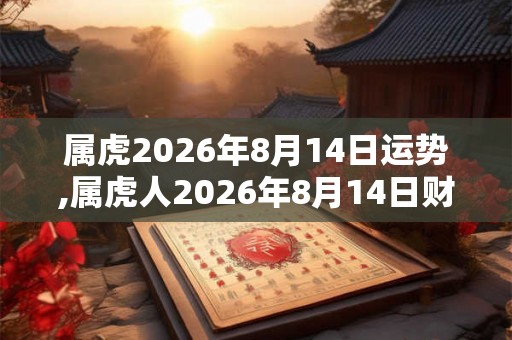 属虎2026年8月14日运势,属虎人2026年8月14日财运,生肖虎2026年8月14日运势