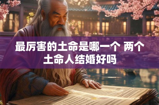 最厉害的土命是哪一个 两个土命人结婚好吗