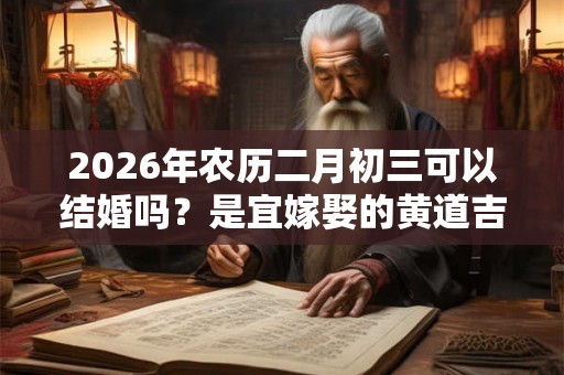 2026年农历二月初三可以结婚吗？是宜嫁娶的黄道吉日吗？