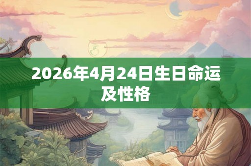 2026年4月24日生日命运及性格