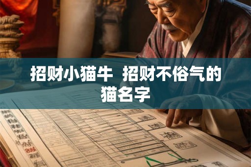 招财小猫牛  招财不俗气的猫名字