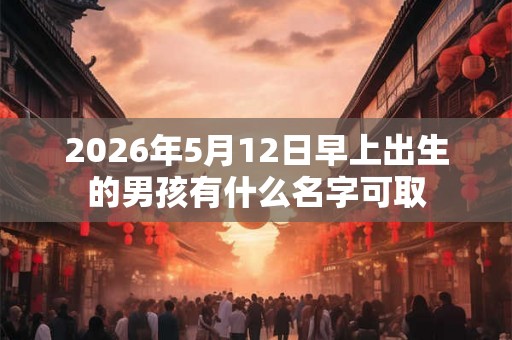2026年5月12日早上出生的男孩有什么名字可取