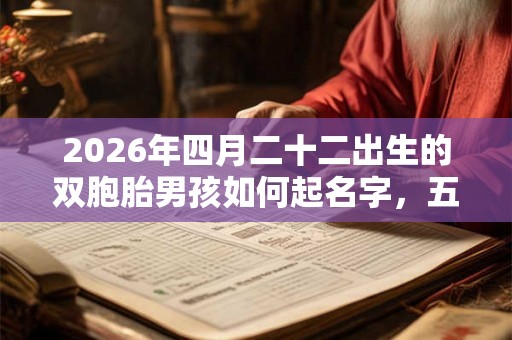 2026年四月二十二出生的双胞胎男孩如何起名字,五行属什么 2026年四月二十二出生的双胞胎男孩如何起名字,五行属什么