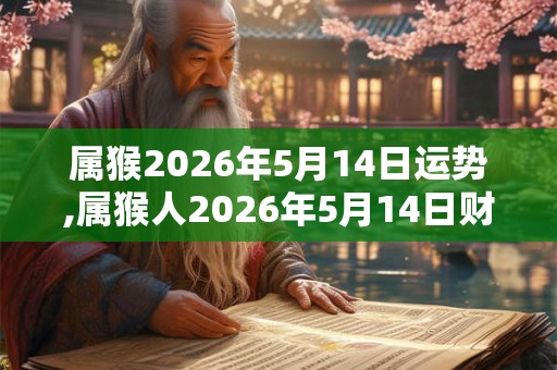 属猴2026年5月14日运势,属猴人2026年5月14日财运,生肖猴2026年5月14日运势 属猴2026年5月14日运势,属猴人2026年5月14日财运,生肖猴2026年5月14日运势