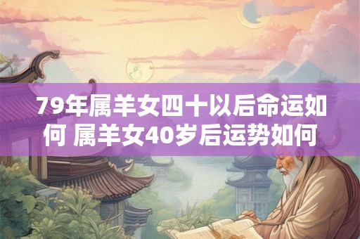 79年属羊女四十以后命运如何 属羊女40岁后运势如何