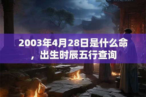 2003年4月28日是什么命,出生时辰五行查询 2003年4月28日是什么命,出生时辰五行查询