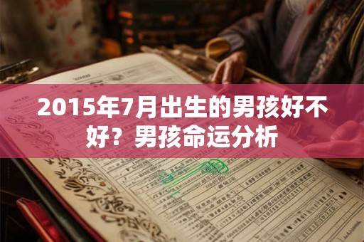 2015年7月出生的男孩好不好？男孩命运分析
