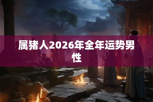 属猪人2026年全年运势男性