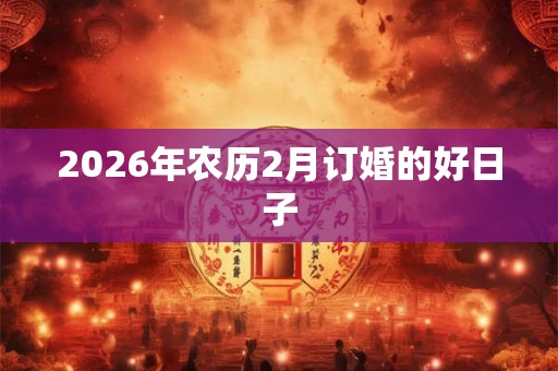 2026年农历2月订婚的好日子