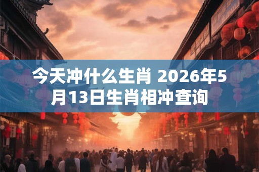 今天冲什么生肖 2026年5月13日生肖相冲查询 今天冲什么生肖 2026年5月13日生肖相冲查询