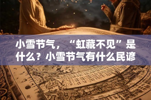 小雪节气，“虹藏不见”是什么？小雪节气有什么民谚？