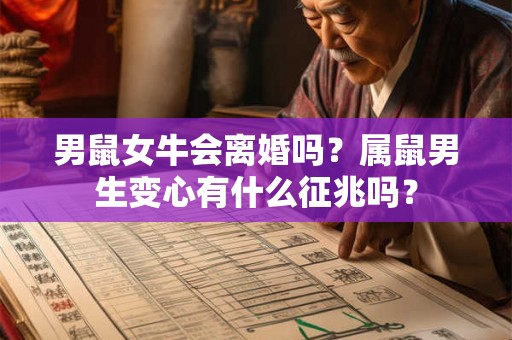 男鼠女牛会离婚吗？属鼠男生变心有什么征兆吗？