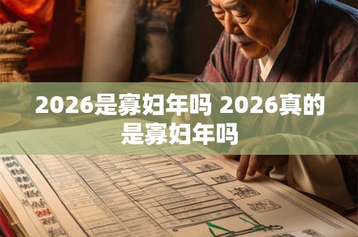2026是寡妇年吗 2026真的是寡妇年吗