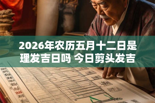 2026年农历五月十二日是理发吉日吗 今日剪头发吉利吗