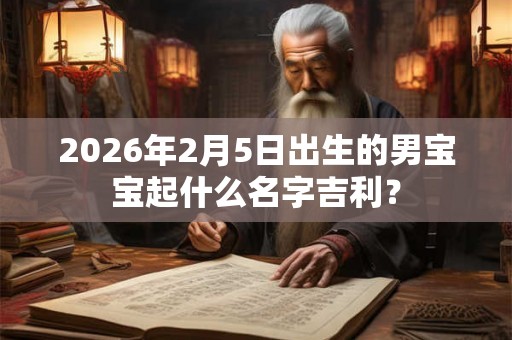 2026年2月5日出生的男宝宝起什么名字吉利？
