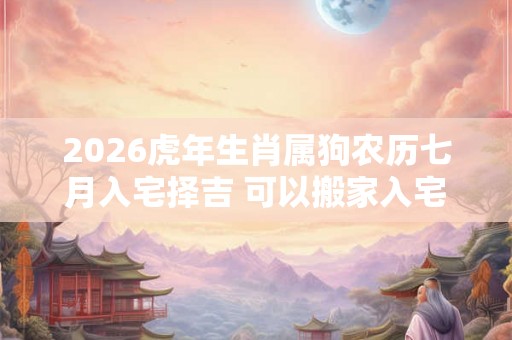 2026虎年生肖属狗农历七月入宅择吉 可以搬家入宅的日子 2026虎年生肖属狗农历七月入宅择吉 可以搬家入宅的日子