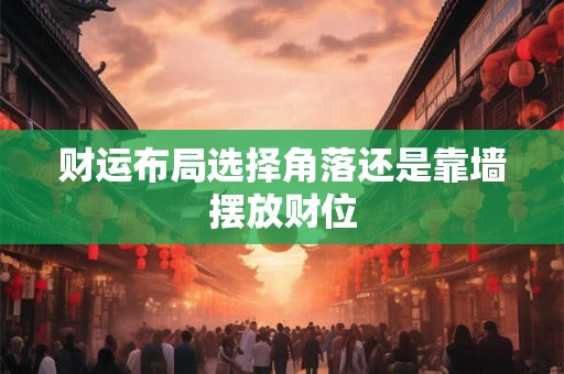财运布局选择角落还是靠墙摆放财位