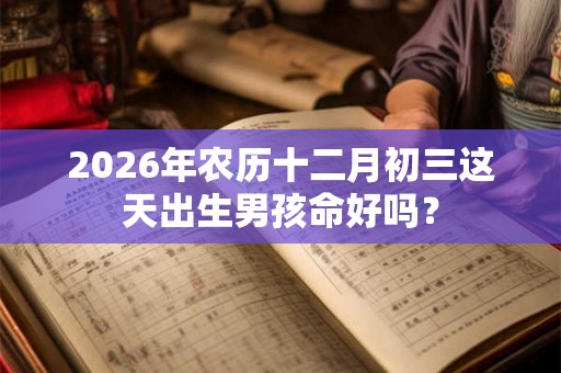 2026年农历十二月初三这天出生男孩命好吗? 2026年农历十二月初三这天出生男孩命好吗?