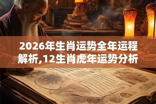 2026年生肖运势全年运程解析,12生肖虎年运势分析