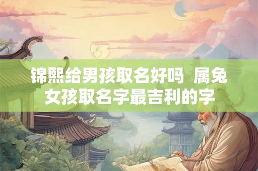 锦熙给男孩取名好吗 属兔女孩取名字最吉利的字 锦熙给男孩取名好吗 属兔女孩取名字最吉利的字