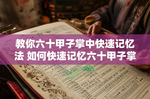 教你六十甲子掌中快速记忆法 如何快速记忆六十甲子掌