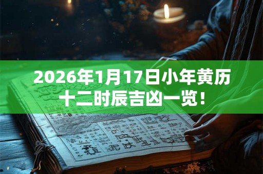 2026年1月17日小年黄历十二时辰吉凶一览！