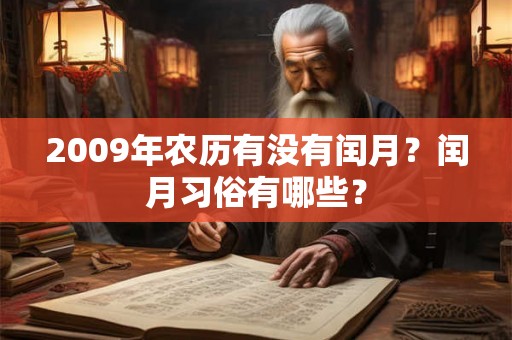 2009年农历有没有闰月？闰月习俗有哪些？