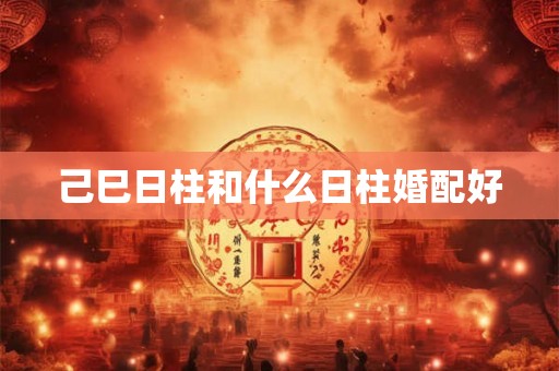 己巳日柱和什么日柱婚配好