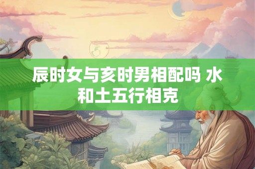 辰时女与亥时男相配吗 水和土五行相克