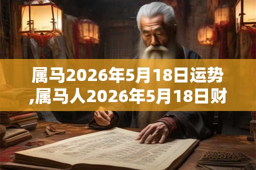 属马2026年5月18日运势,属马人2026年5月18日财运,生肖马2026年5月18日运势 属马2026年5月18日运势,属马人2026年5月18日财运,生肖马2026年5月18日运势