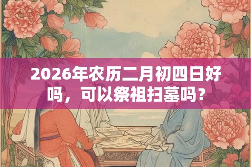 2026年农历二月初四日好吗，可以祭祖扫墓吗？
