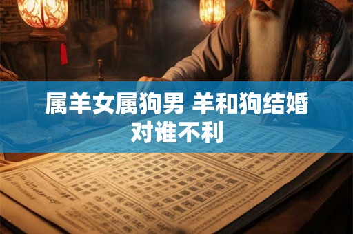 属羊女属狗男 羊和狗结婚对谁不利