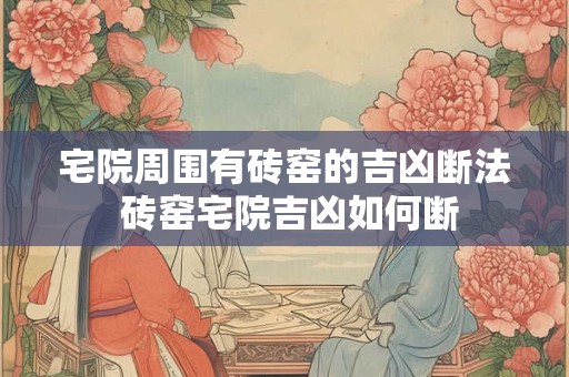 宅院周围有砖窑的吉凶断法 砖窑宅院吉凶如何断