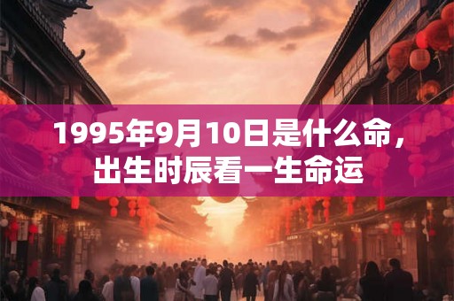 1995年9月10日是什么命，出生时辰看一生命运
