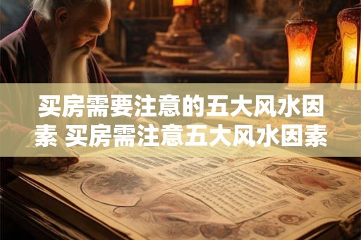 买房需要注意的五大风水因素 买房需注意五大风水因素