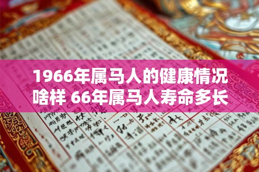 1966年属马人的健康情况啥样 66年属马人寿命多长