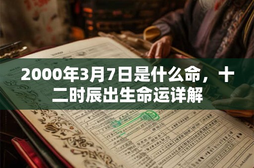 2000年3月7日是什么命，十二时辰出生命运详解