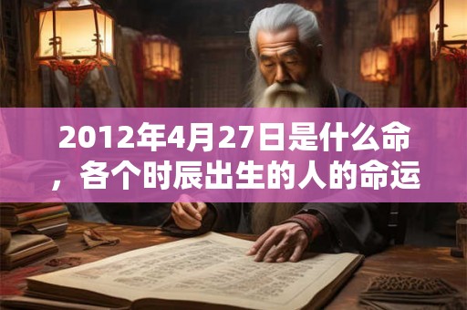 2012年4月27日是什么命，各个时辰出生的人的命运