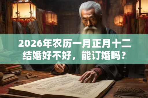2026年农历一月正月十二结婚好不好,能订婚吗? 2026年农历一月正月十二结婚好不好,能订婚吗?